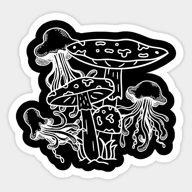 Cottagecore Aesthetic Mushroom Goblincore Fungi Sticker by Alex21